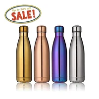 

Custom double wall vacuum insulated stainless steel thermos vacuum flask Swelling cola shape sport water bottle