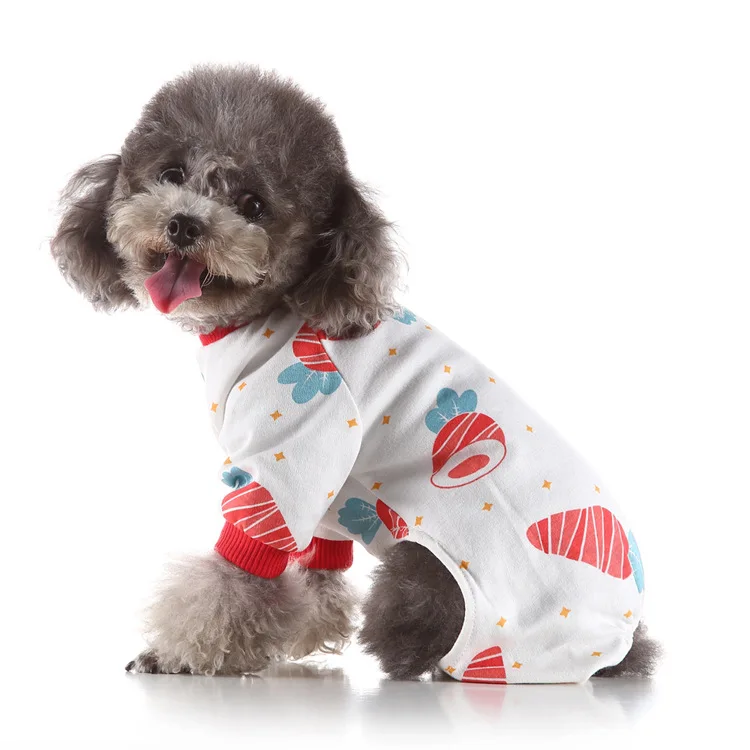

2021 Factory 100% cotton Fashion Cute Thin Summer Cotton Pet Dog Pajamas