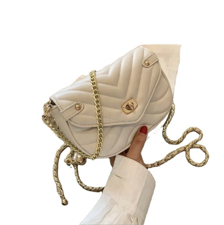 

RTS Famous brands designer handbag design women single shoulder bag, White