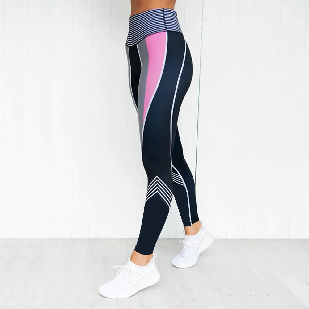 

F-3015 Sublimation Print Butt Lift Leggings Gym Womens High Waist Tights Yoga Pants, Picture color