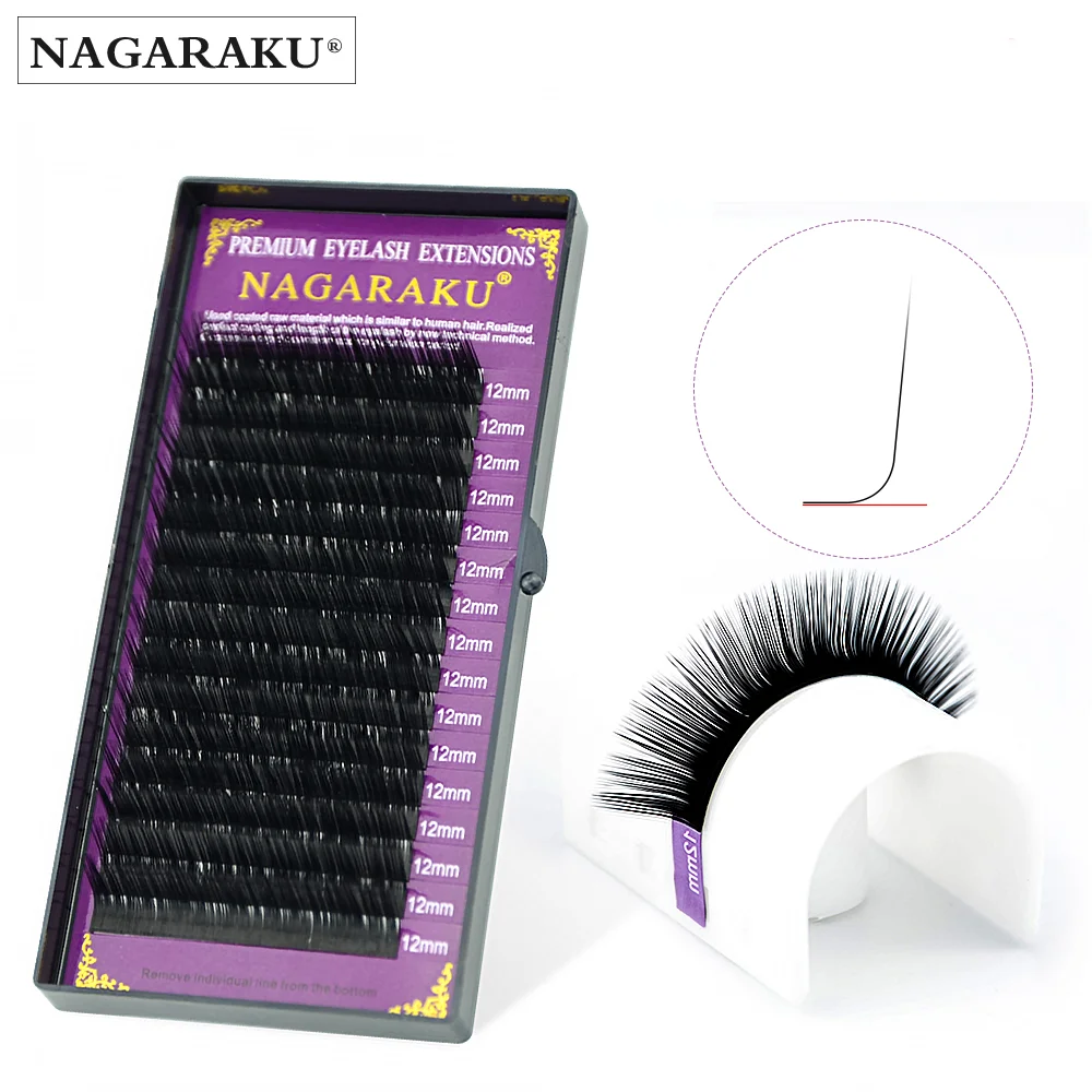 

NAGARAKU N curl mink eyelash individual makeup false lashes magnetic eyelashes maquillaje eyelash extension cilios, Matte black