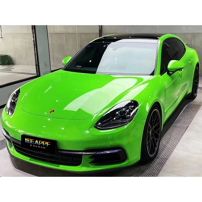 

Color Change Film Car Wrap Top Vinyl Wrap Air Bubble Free Wrapping Tint Crystal Lizard Green For Whole Car