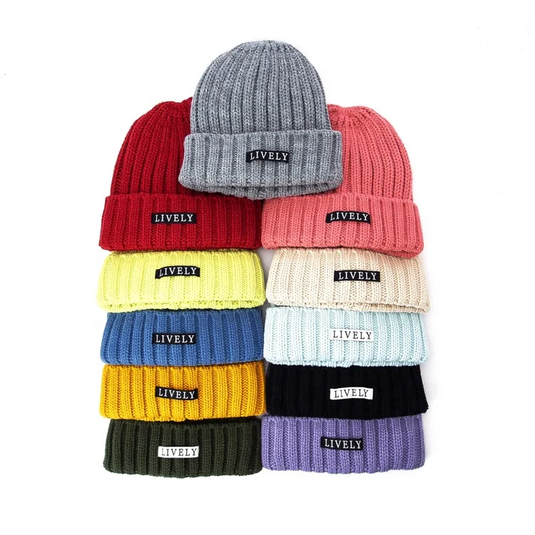 

Outdoor Acrylic Chunky Multi Color Men Women Warm Knitted Winter Hats Beanie