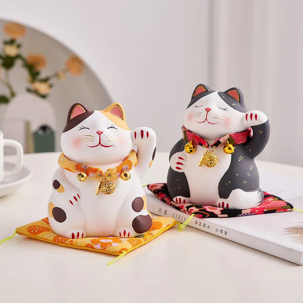 

Chinese style lucky cat jewelry ceramic home decoration children's room decoration