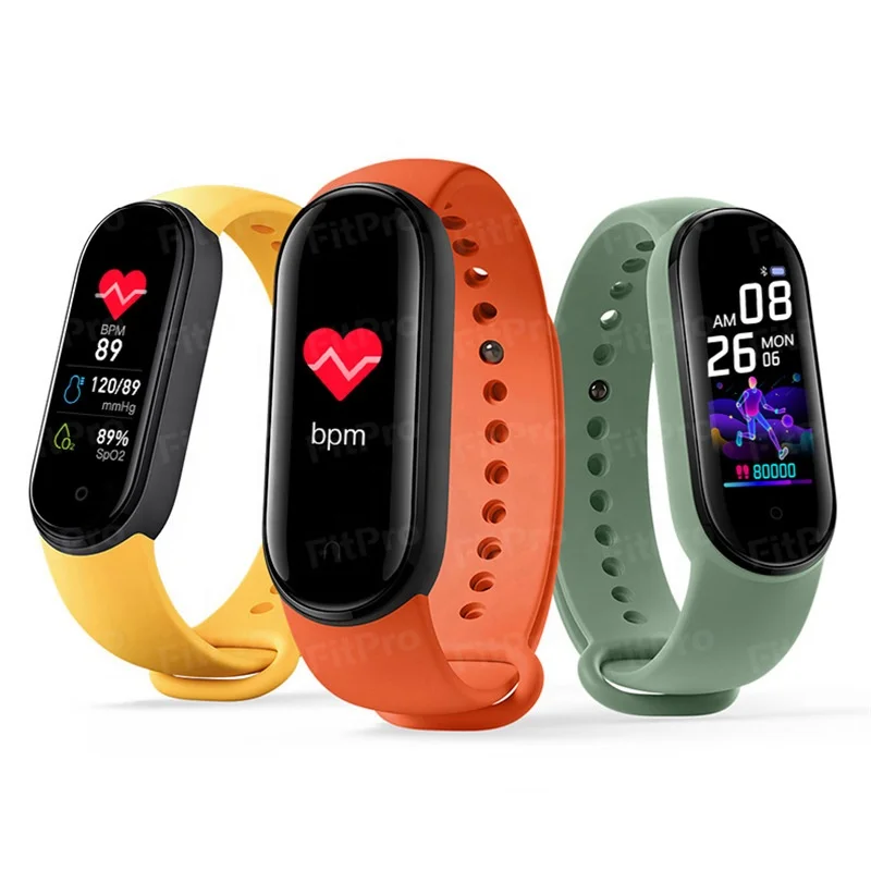 

M5 Smart Bracelet Heart Rate Blood Pressure Tracker Monitor Fitness M5 Smart Band Waterproof Touch Screen BT Smart Watch M4 M5, Various colors option