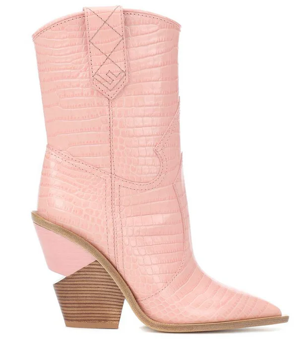 

European Style Women High Heeled Black Brown Boots Autumn Shoes Women Snake Print Patent Leather Short Boots, White black yellow blue pink silver black-silk grey-grid