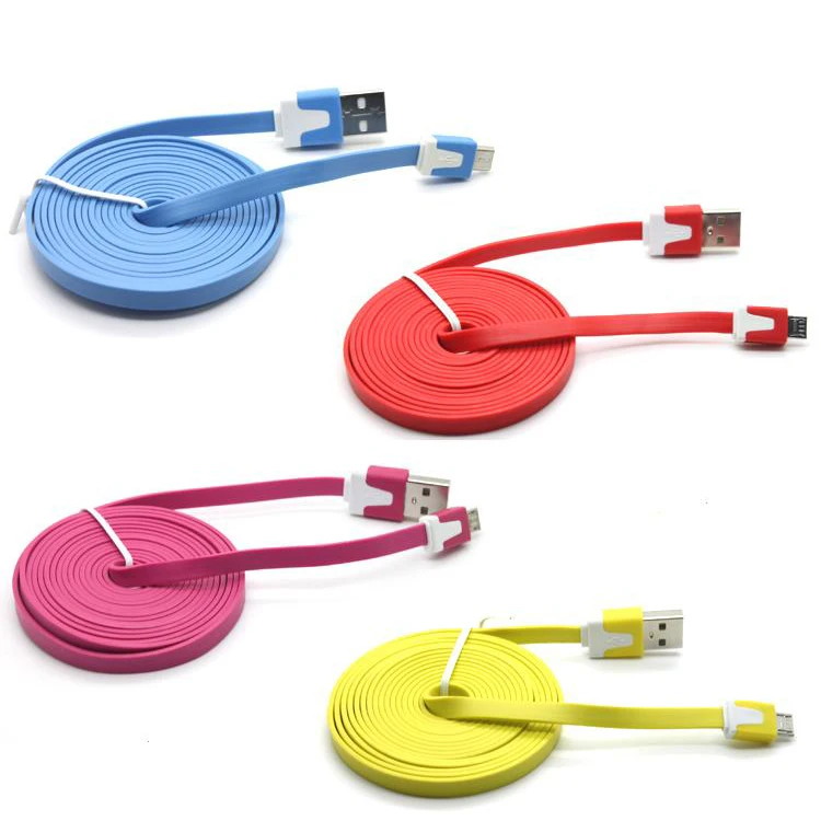

High quality flat data usb Micro USB charging cable for phone Micro B mobile phone