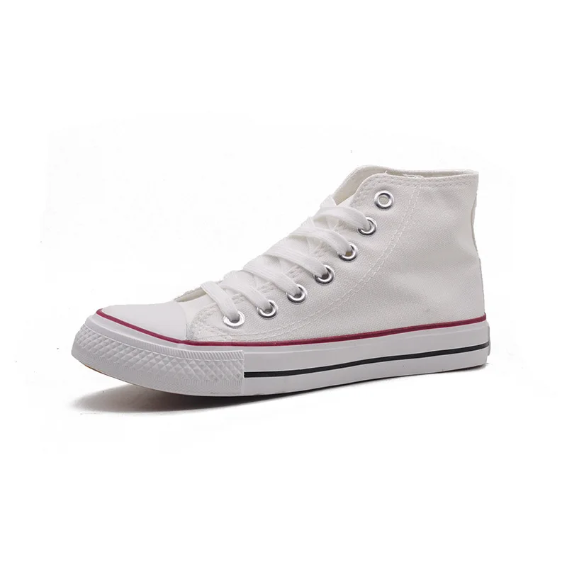 

Plain White Vulcanized Rubber Shoes Wholesale Canvas Shoes, 4 colors