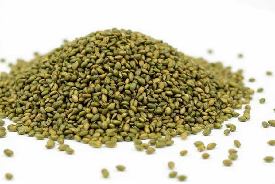 Glass jars containing methi seeds at different preparation stages: whole, soaked, sprouted, and powdered