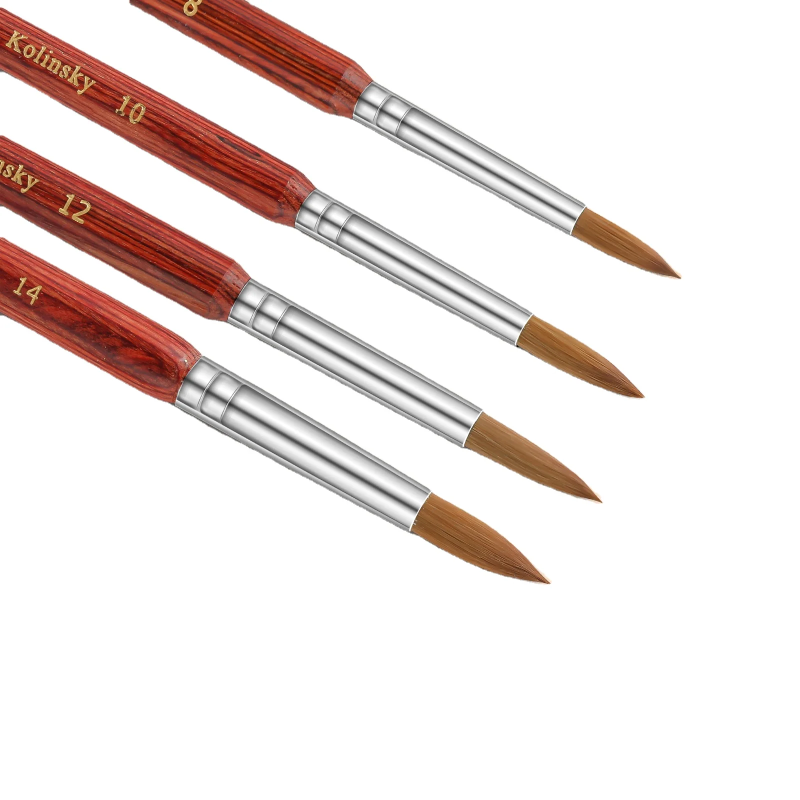 

Takibird Kolinsky Acrylic Nail art pens Oval Crimped Sable Acrylic pens Wood Nail art pens for Acrylic Application