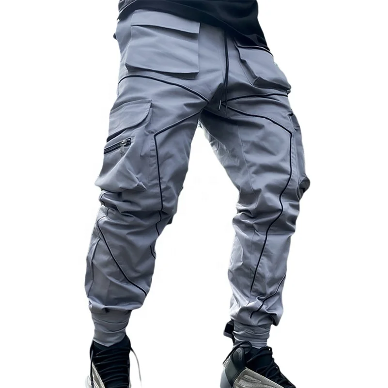 

LW33 - Custom cheap mens six pocket trousers jogger trackpants streetwear baggy tactical cargo pants for men