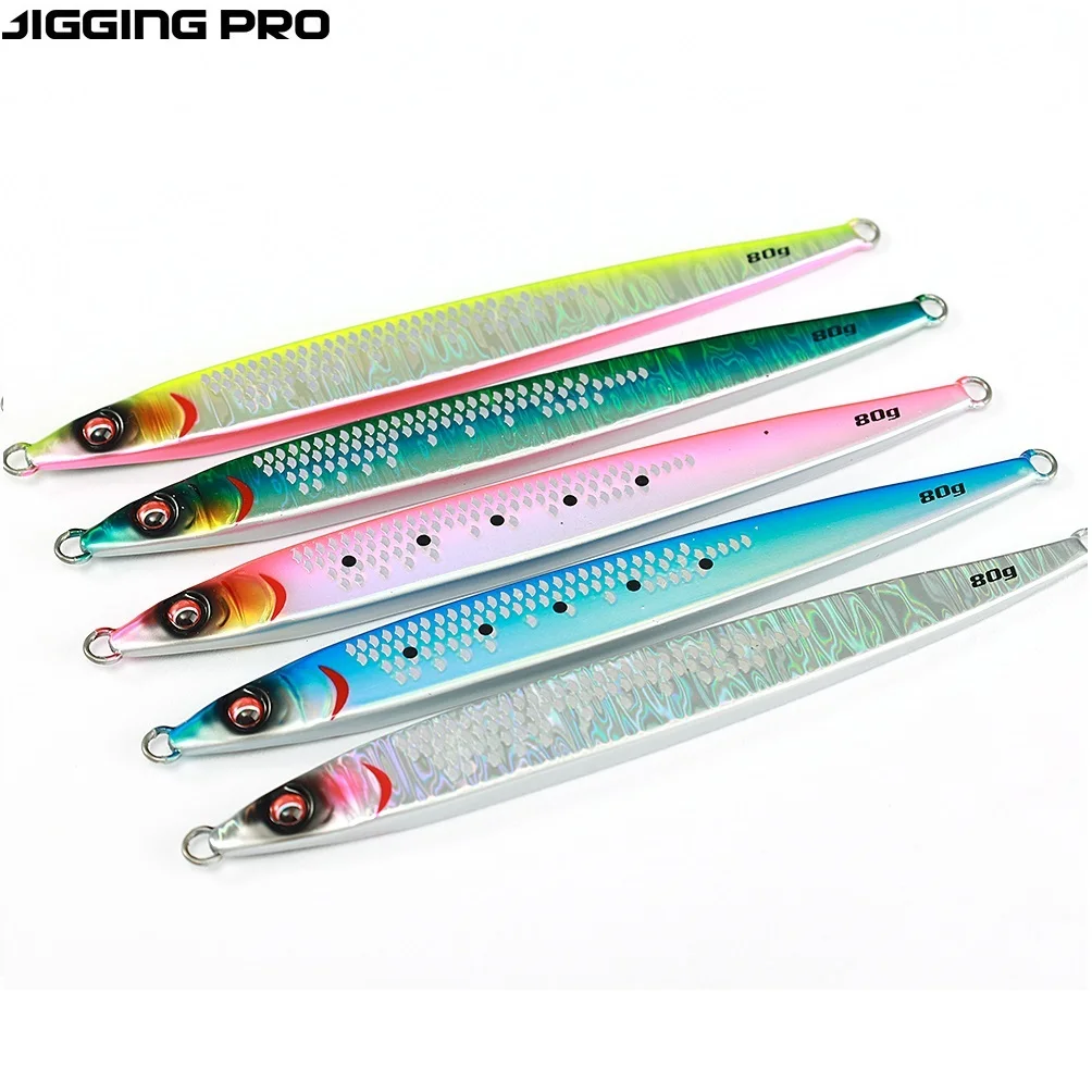 

Jigging Pro 60g 80g 100g Saltwater Lures Fishing Bait Vertical Metal Jigs Pesca Fishing Tackle Other Jigging Lures