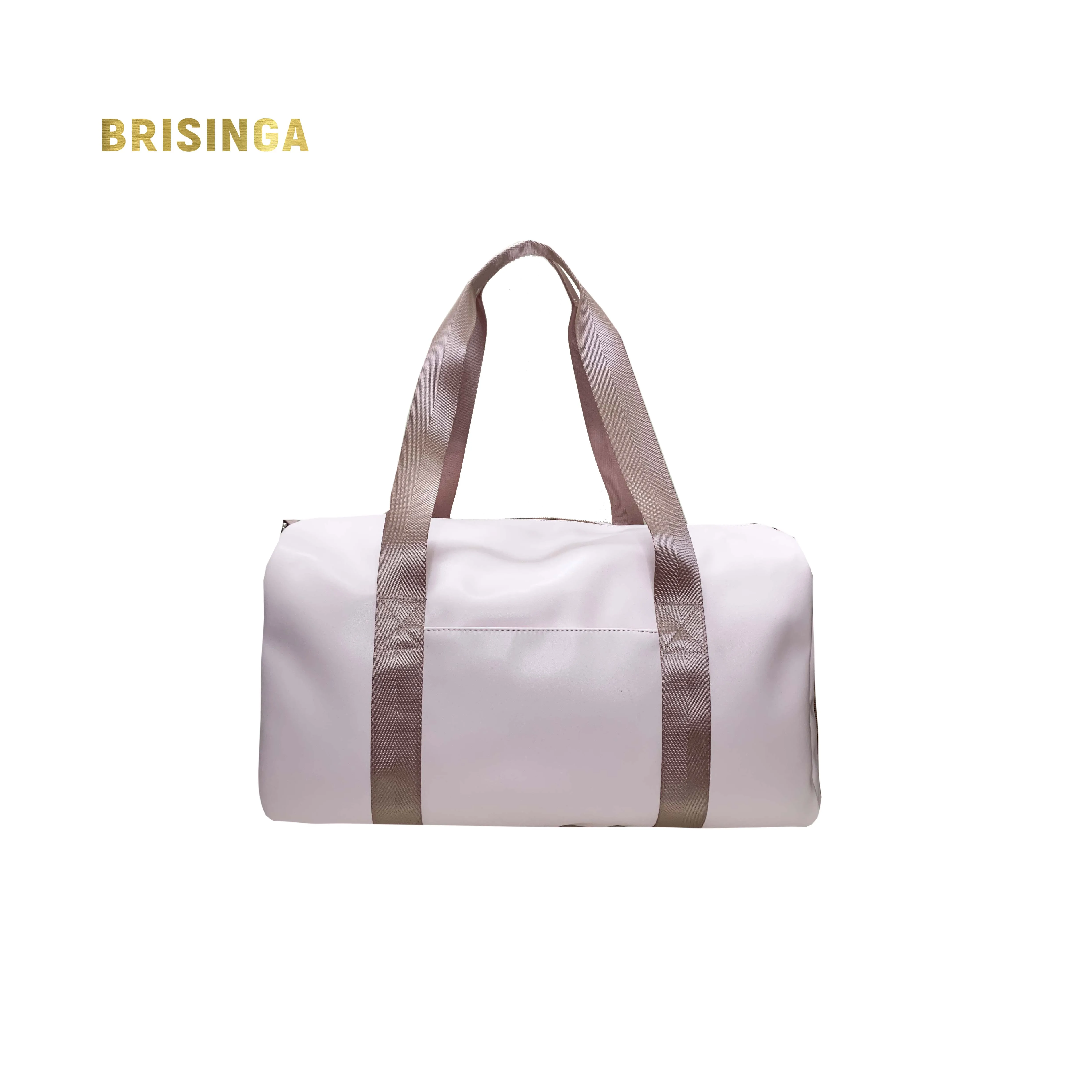 

hot sale Beige sport duffel travel bag fashion customizable women gym bag, Pink