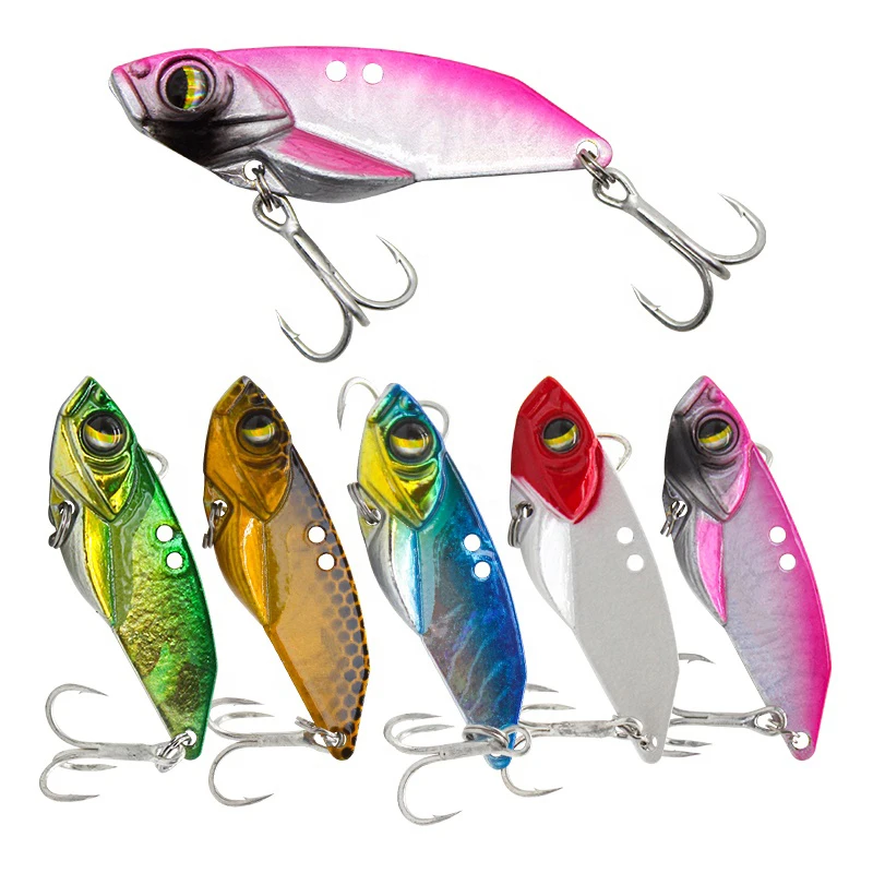 

Metal vibe fishing lures jigging small lure 5G/10G/16G 3D sinking Metal VIB casting lure for sea boat fishing