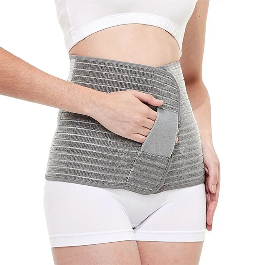 

Elastic Maternity Belt Waist Shaper Tummy Reduction Corset Postpartum Abdominal Binder Adjustable Wrap with stays