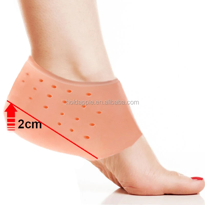 chaussettes pour homme et femme /æ/— Semelles int/érieures invisibles pour augmenter la hauteur 2 paires de semelles int/érieures en silicone invisibles pour rehausser la hauteur du talon
