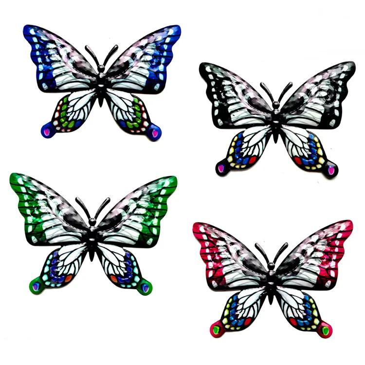 

Patio Garden Backyard Outdoor and Indoor Metal Butterfly Colored Butterflies Wall Art Hanging Decor Metal 3D Metal Butterfly