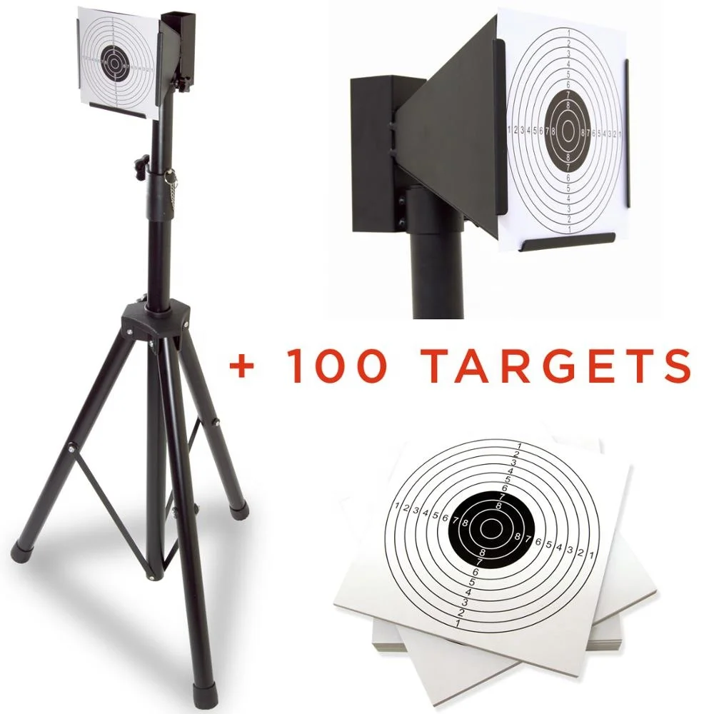 

hunting rifle shooting range system for tripod stand+pellet catcher+paper targets