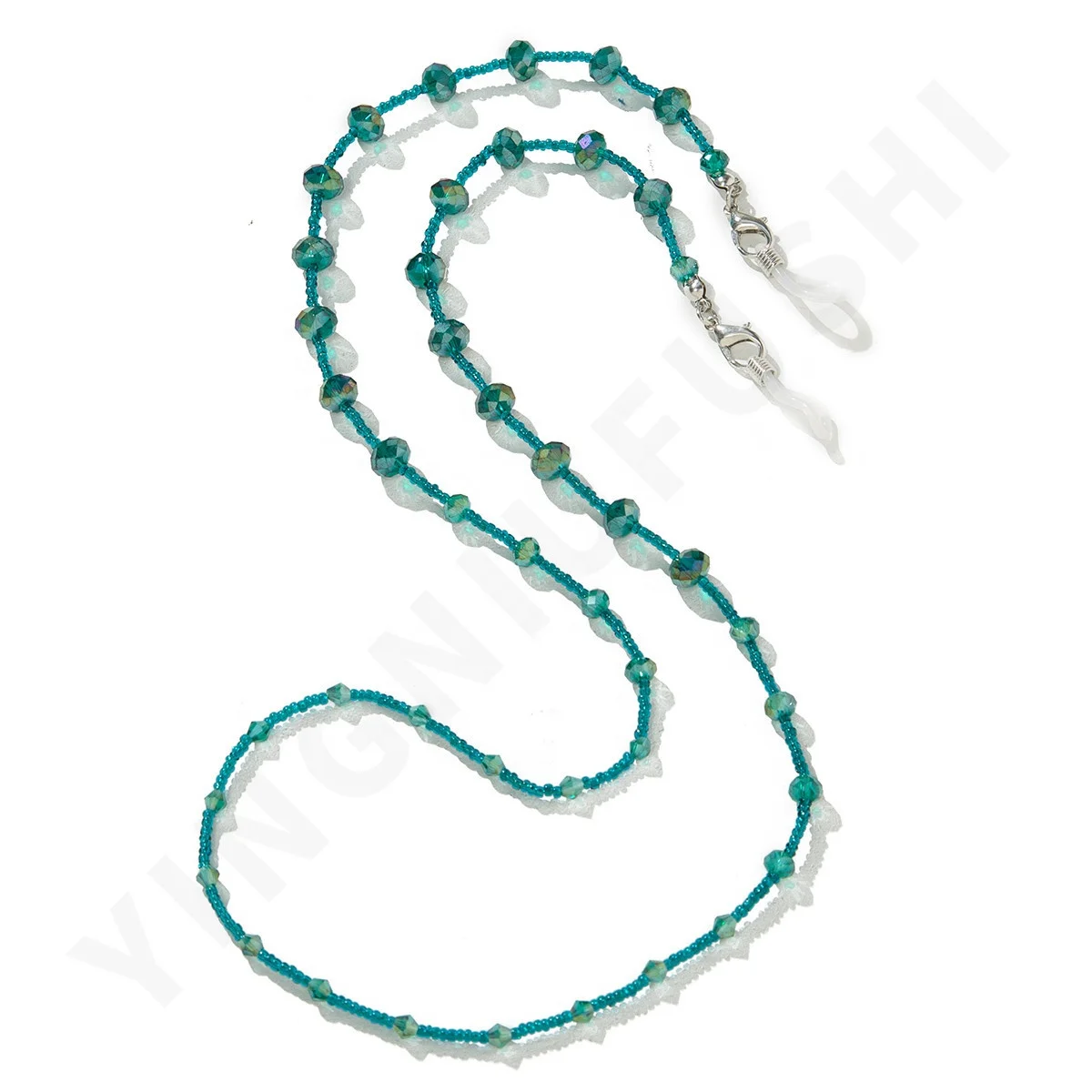 

2021 Hot Sale Crystal And Seed beads Mixed Glasses Anti Slip And Face Cover Protector Hold Chains Necklace Factory Wholesale, Multiple color