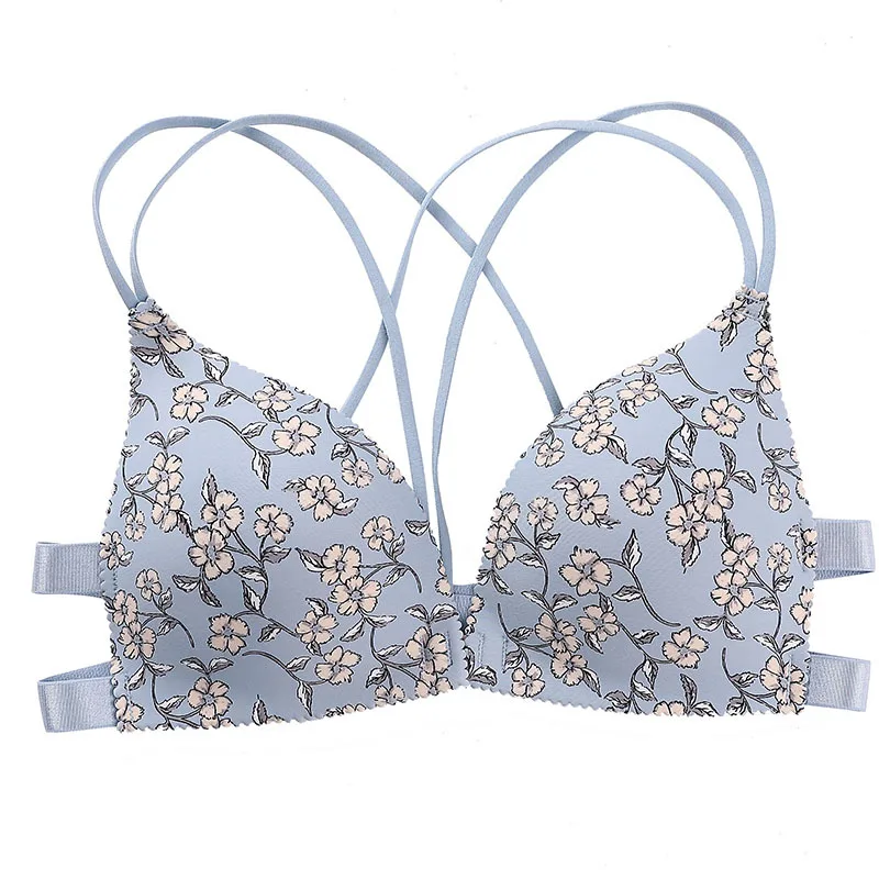 

Comfortable Cheap Front Buckle Seamless Nursing Bra, Nude