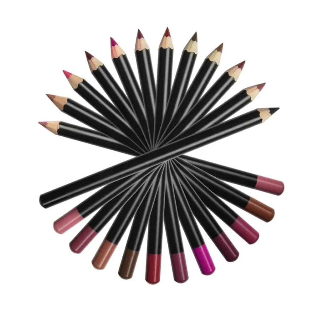 

LOW MOQ 50 PCS Matte No Label Nude Vegan Lipliner, 12 color