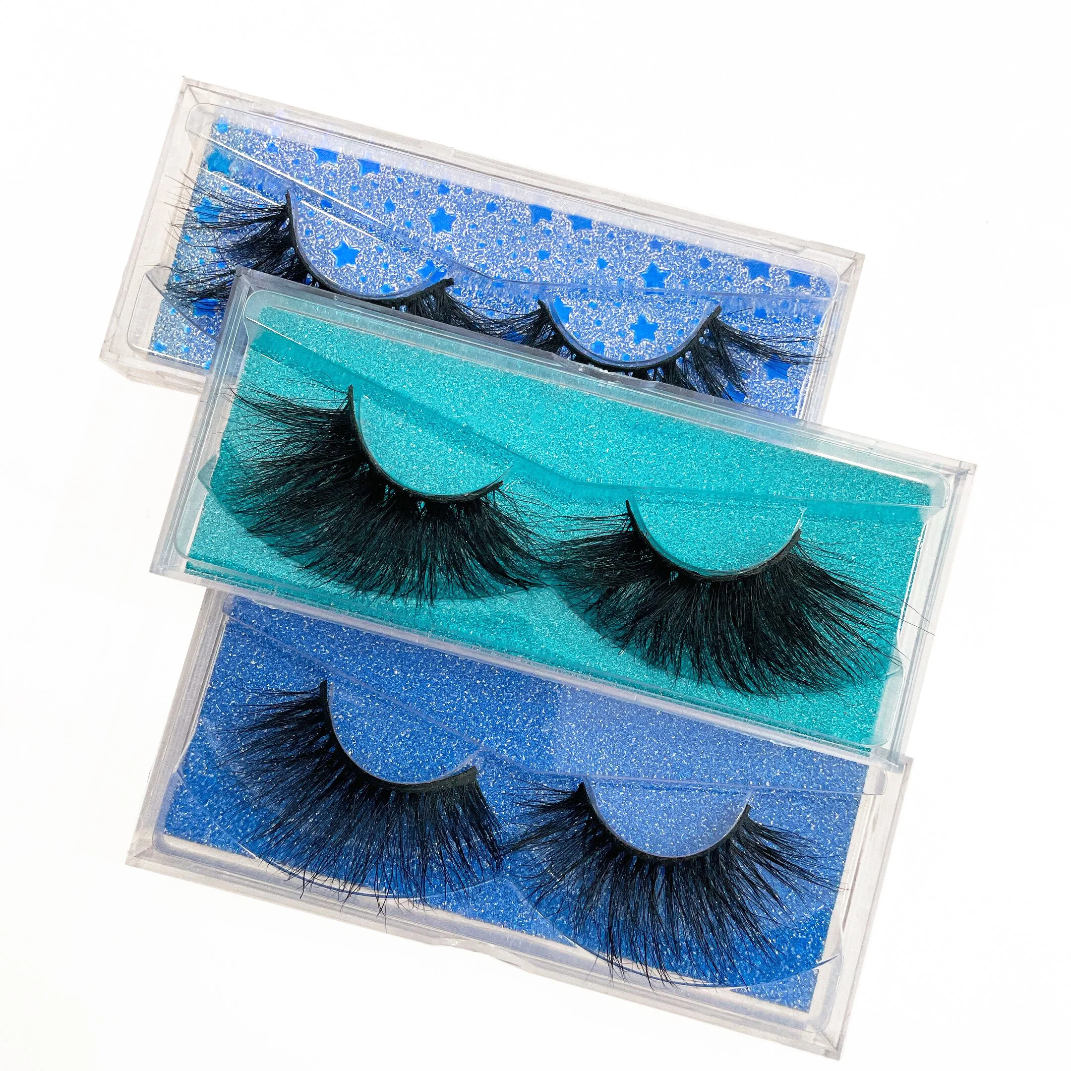 

Full strip lashes vegan cruelty free false lash 25 mm 3d mink eyelashes vendor custom packaging, Black