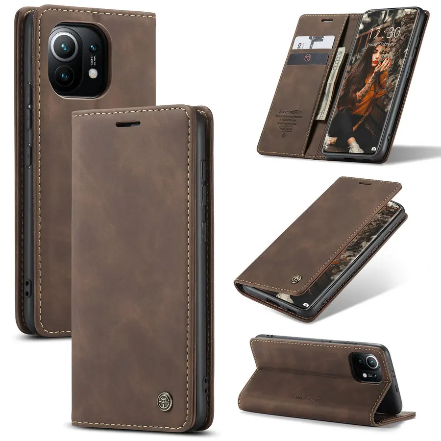 

CaseMe Ultra Thin Wallet Cases for OPPO Realme 6 6Pro 5 Pro X2 Pro C2 C3 X50 Pro Retro Flip Leather Case Cheap Price Magnetic, Black,coffee,brown,red,blue