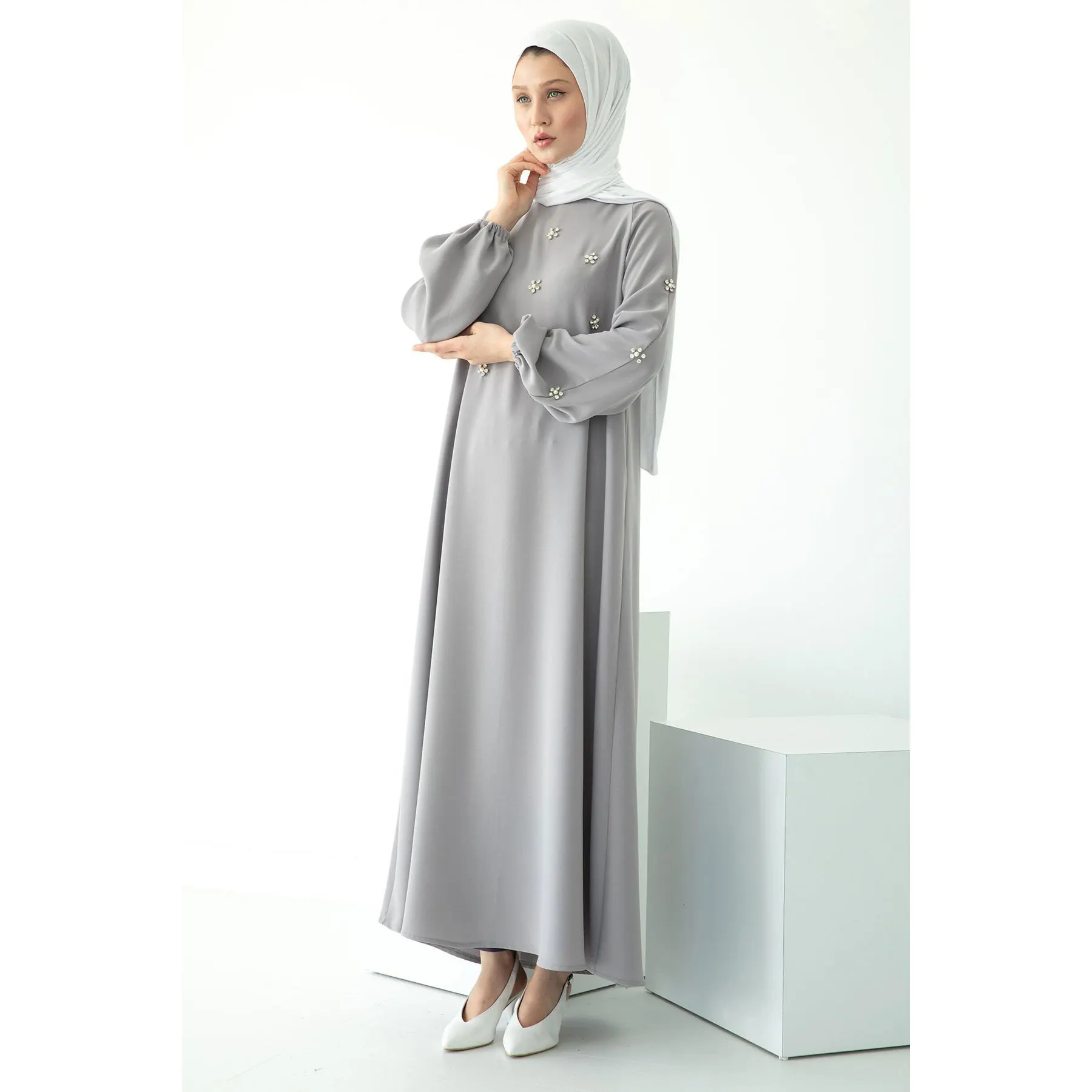 

Ramadan Kaftan Diamond beading Dubai Turkey Muslim Women Dress Islam Caftan Marocain Vestidos Eid Mubarak Robe Femme Abaya, As picture