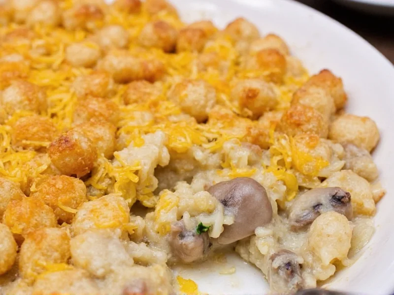 Easy Tater Tot Casserole Recipe with Cream of Mushroom Soup