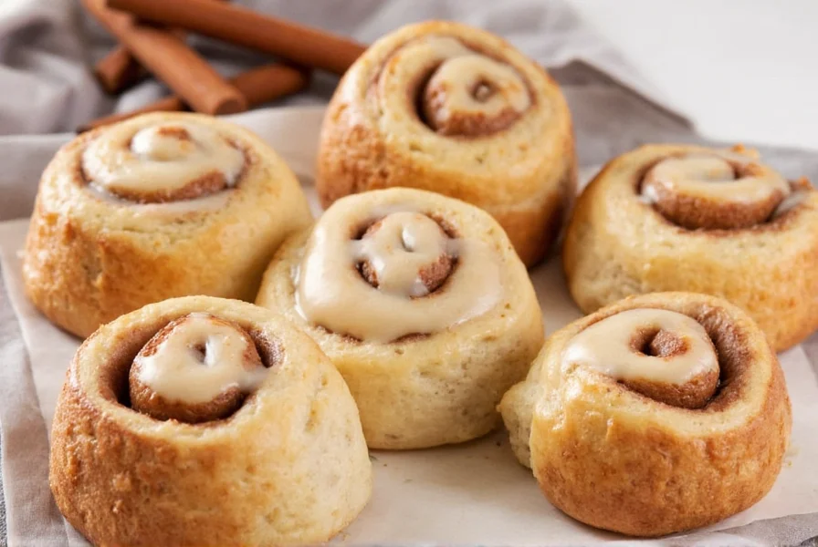 Step-by-step visual guide showing properly arranged cinnamon rolls in crockpot with foil sling technique