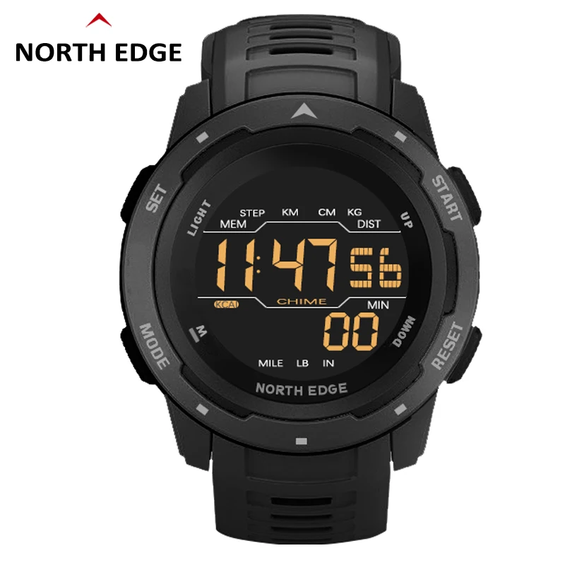 

NORTH EDGE MARS Digital watches for men Explore trend Chronograph Alarm Pedometer Calorie Sports Power watch