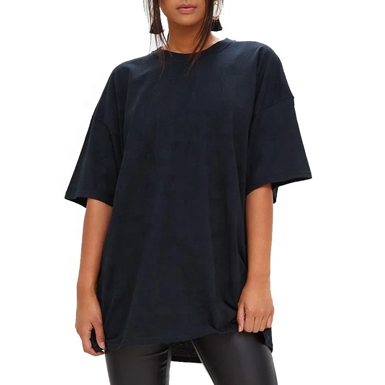 

Wholesale In Stock High Quality Plain Color Women Oversize 100% Cotton T Shirt