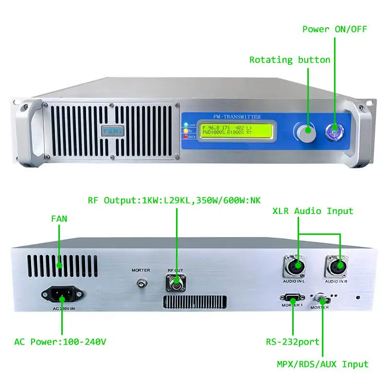 

1KW FM Broadcast Audio Video Transmitter for Radio Station