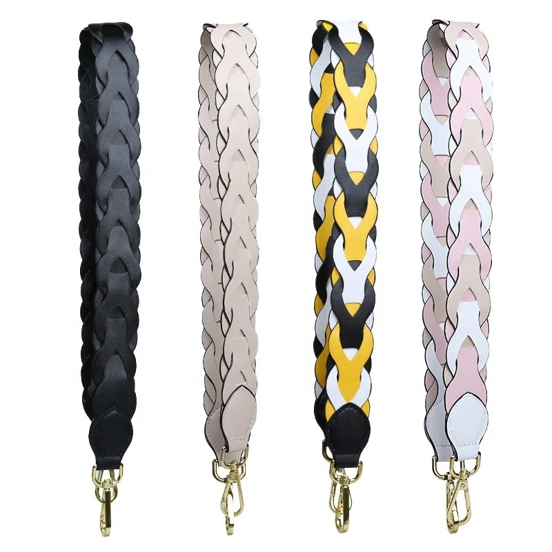 

MeeTee B-S072 Braided Wide Straps Fashion Trend Color Handbag Accessories Shoulder Knit Strap