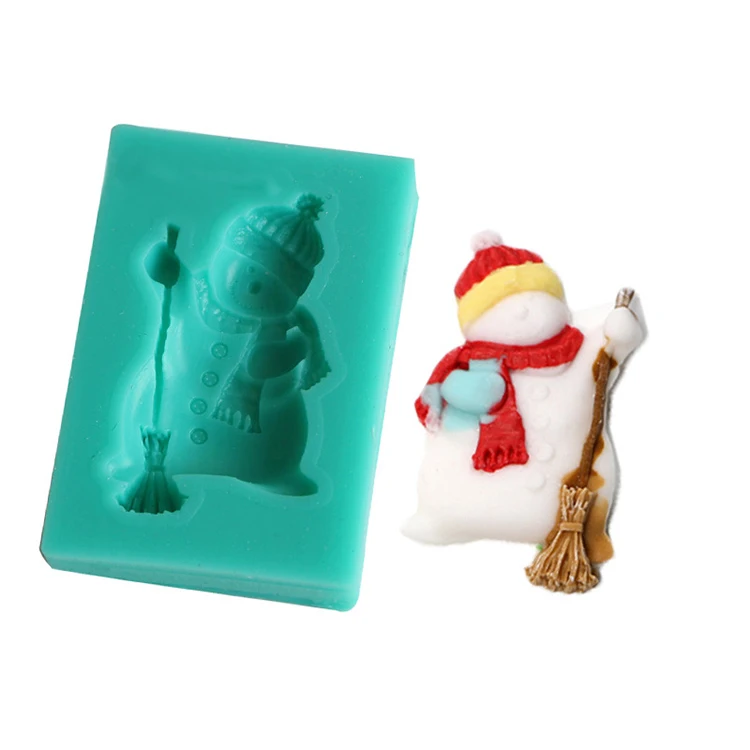 

Christmas Santa Gift Printing Elk Pine Cone Cake Silicone Mold Baking Snowflake Mold Fondant Silicone Biscuit Baking Molds Tools