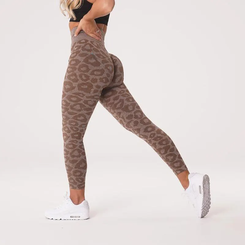 

Womens Compression High Rise Soft Stretchy Leopard Quick Dry Camo Butt Lift Workout Fitness Tights Gym Yoga Leggings