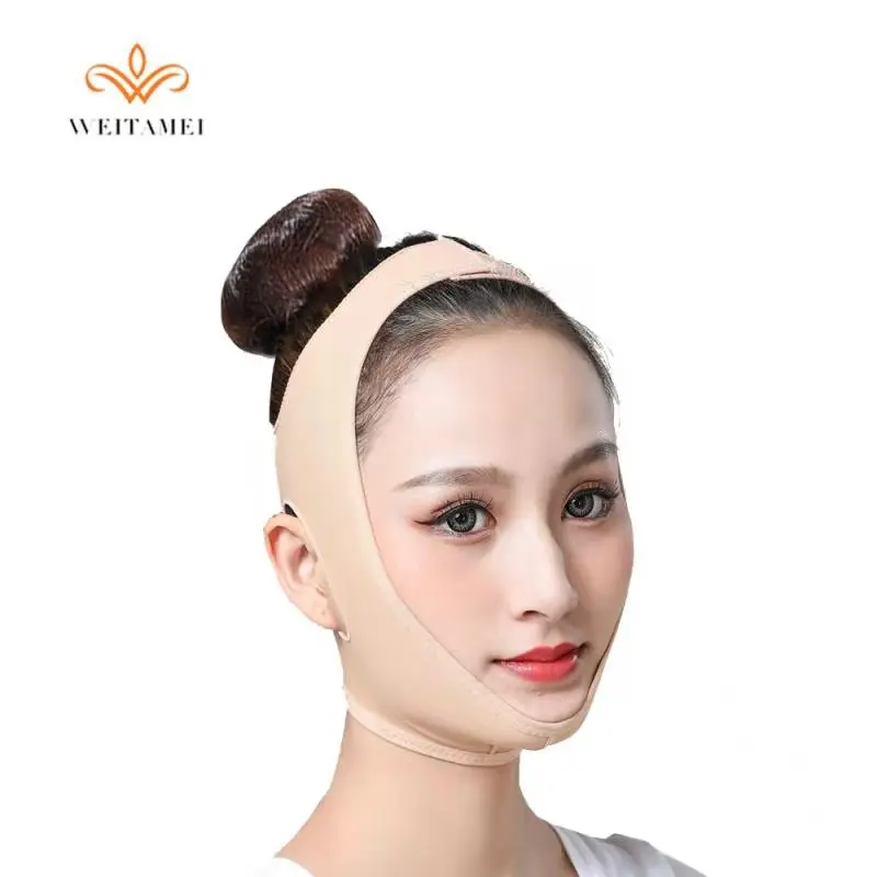 

High Quality Face Slim V-Line Lift Up Mask Cheek Chin Slimming Thin Belt Strap Face Mask Slimming Bandage, Skin color