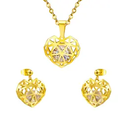 Women Jewelry Sets Gold Plated Fashion Cool Crysta
