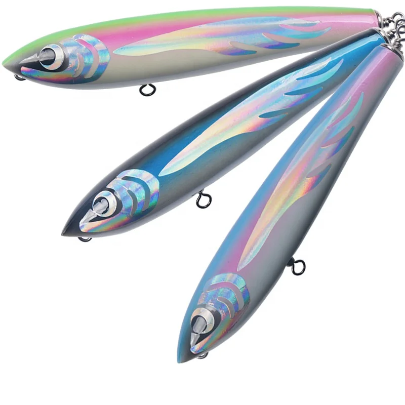 

24cm 120g 3D Print Artificial Bait Suspending Fishing Pencil lures, 3colors