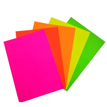 Bright A4 Size Fluorescent Neon Sticker Paper - Buy Neon Paper ...