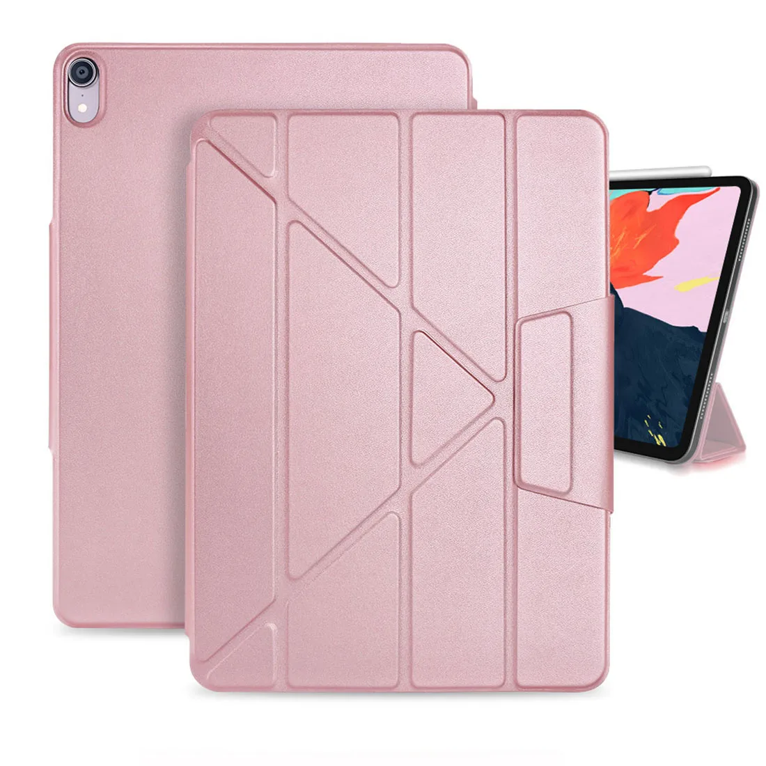 

Customized Logo Double Sided Magnetic Offical Leather Back Cover For 2020 New Ipad Air 4 10.9 Inch Case, Multiple colors