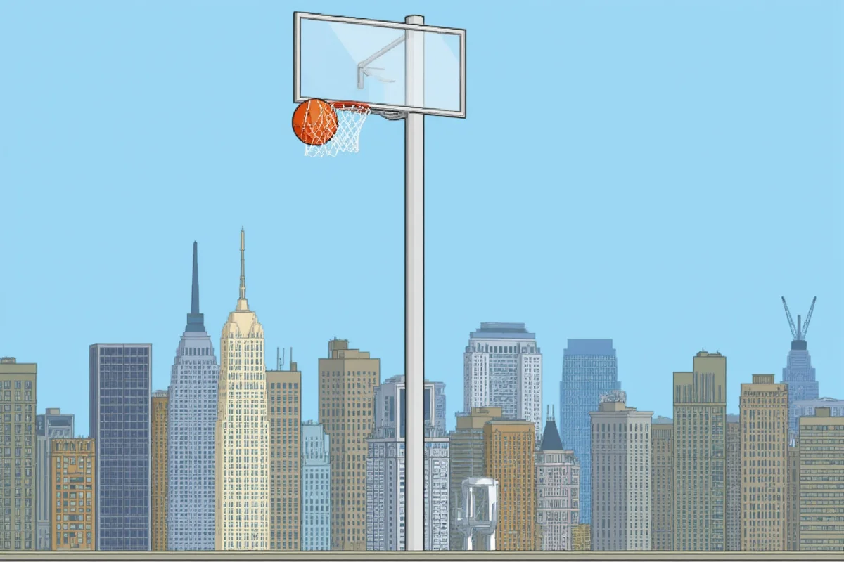 how tall is a basketball pole