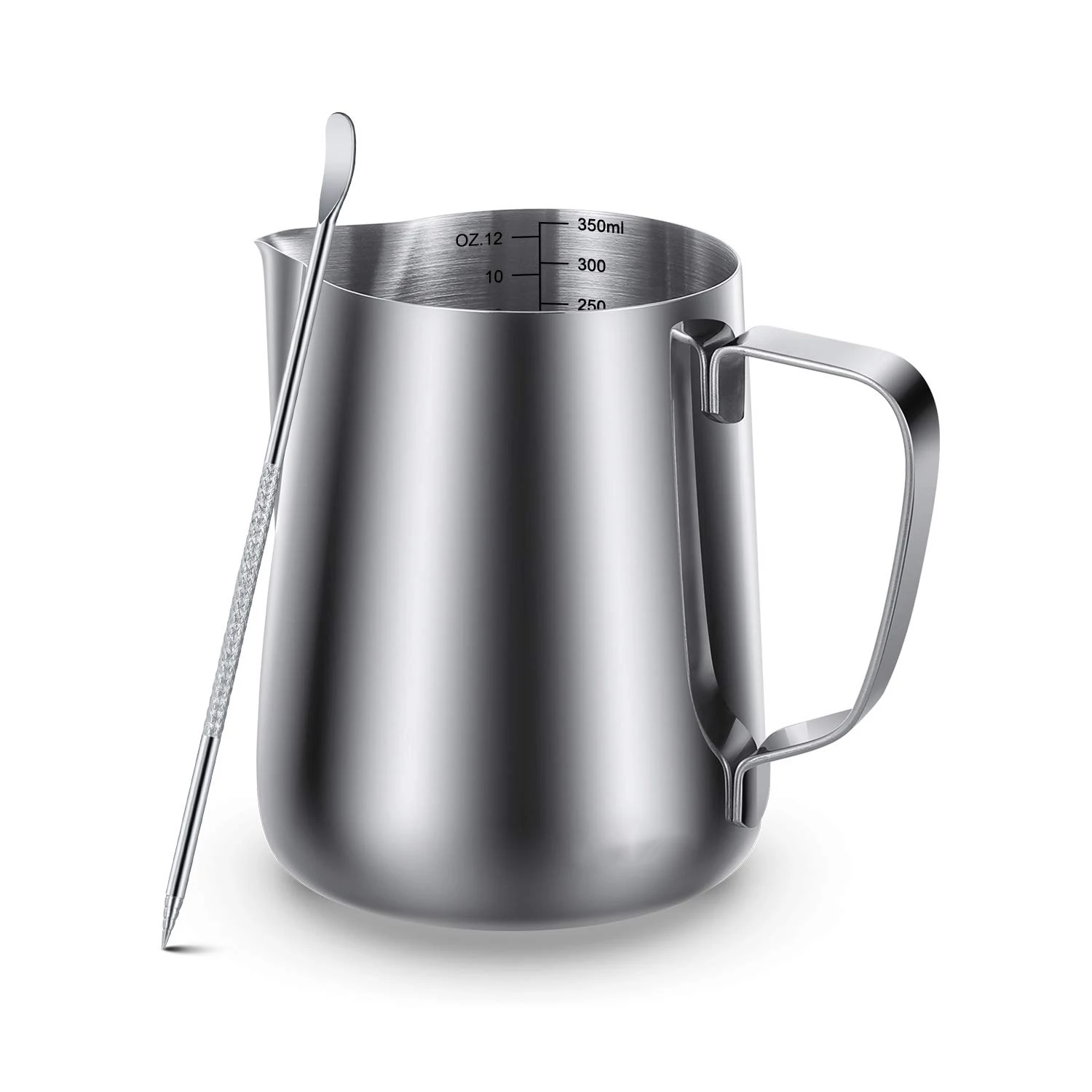 

Hot Selling Custom Logo Milk Frothing Pitcher Espresso Steaming Frothing Pot 304 Stainless Steel Milk Frothing Pitcher
