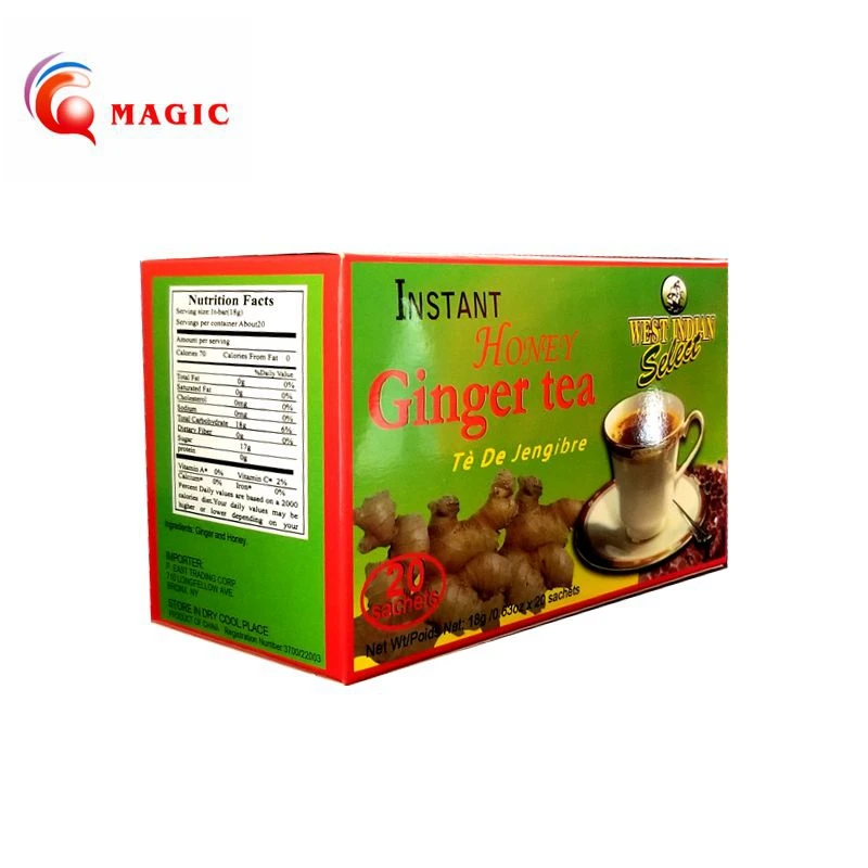 

China hotsale MAGIC & OEM instant honey granulated ginger tea with lemon or mint factory, Light yellow/brown