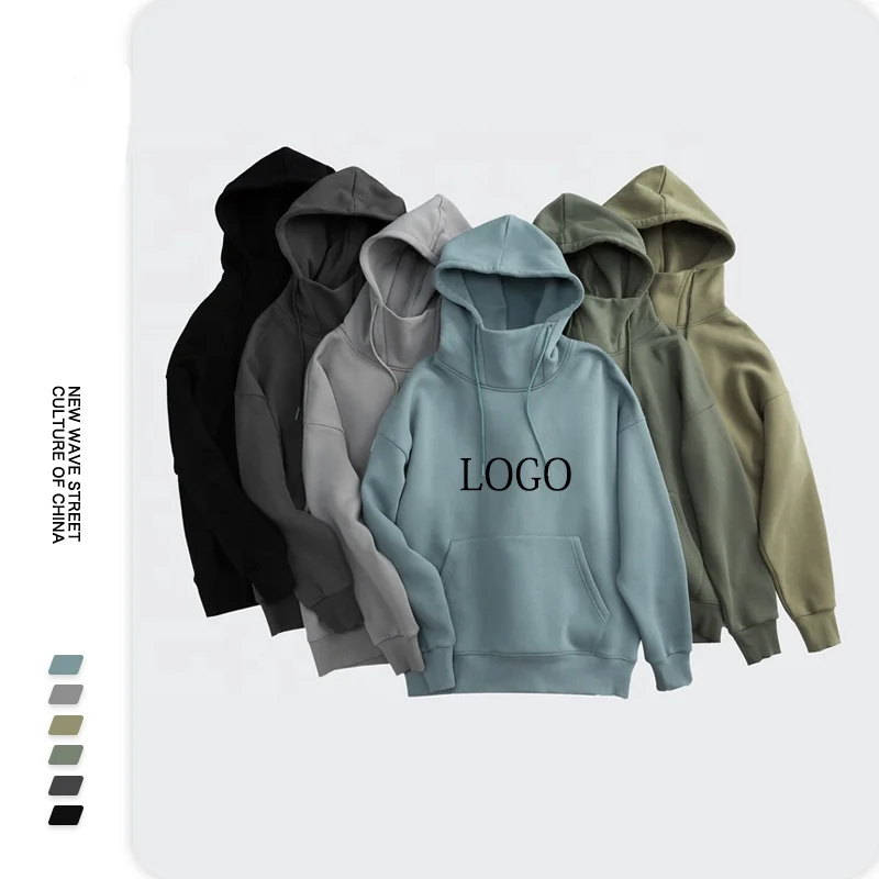 

High Neck Fish Mouth Pullover Japanese fleece Sweatshirts Men/Women Hoodie Oversize Streetwear Hip Hop Harajuku Male hoodies