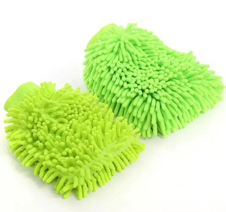 

custom microfiber chenille Double Sided Car Wash Gloves Home Duster Colorful Cleaning Mitt Glove, Customized