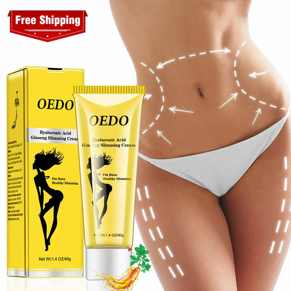 

Hyaluronic Acid Ginseng Slimming Cream Reduce Cellulite Lose Weight Burning Fat Health Care Cream 40g