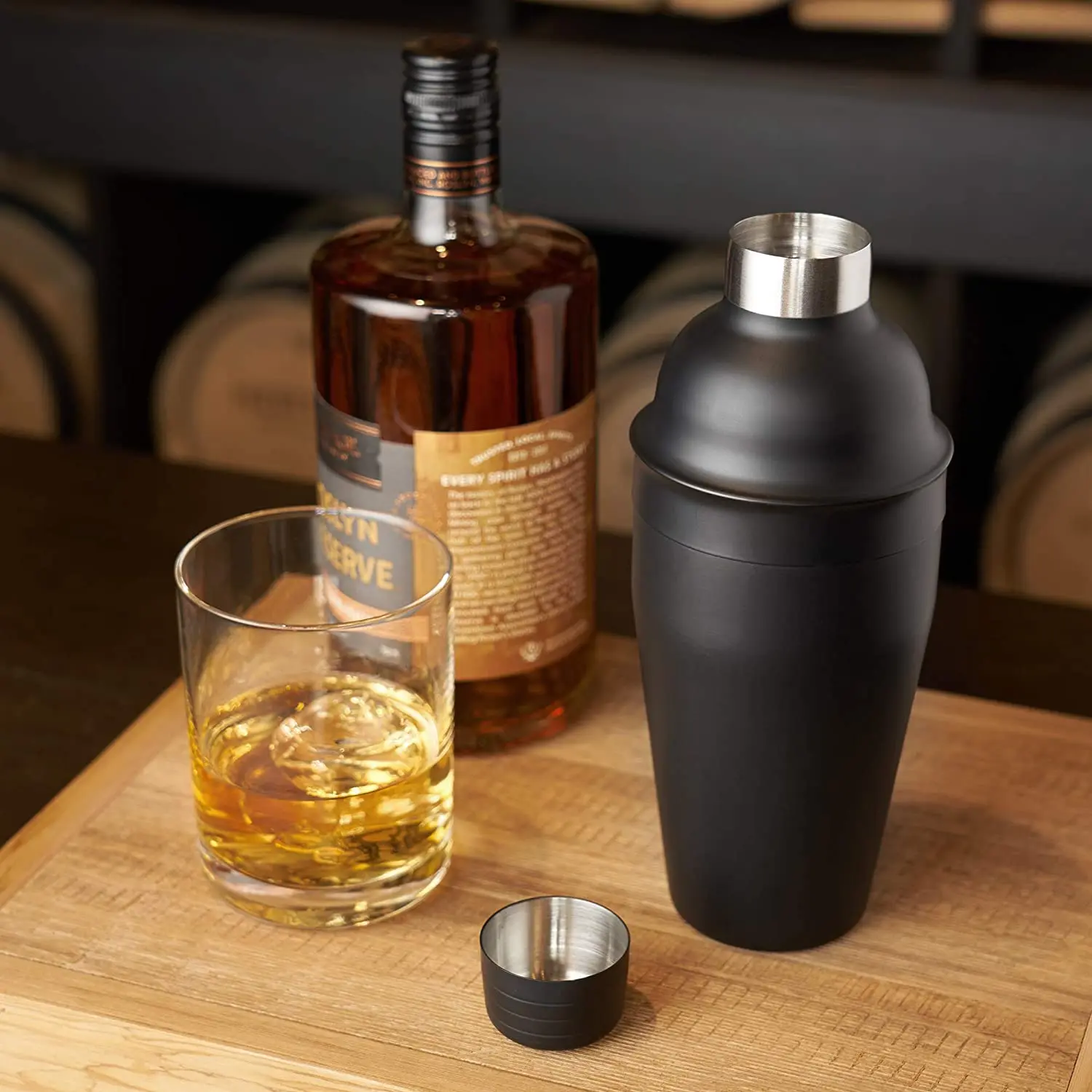 

304 Stainless Steel Matt Black 550 ml Cocktail Shaker