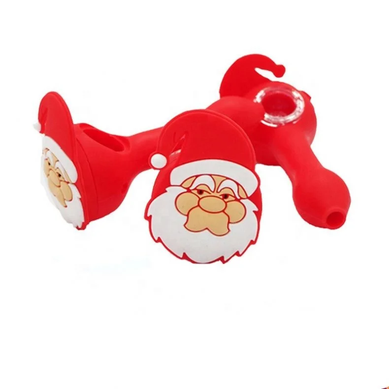 

Creative Santa Claus Silicone Glass Bowl Weed Tobacco Smoking Pipe jhcentury, Picture