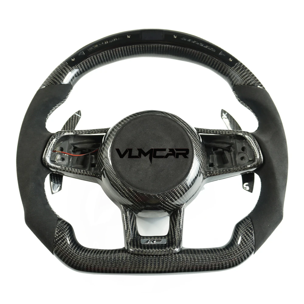 

Cheap and hot selling car steering wheel for GOLF MK7.5R GTI carbon fiber steering wheel, As show